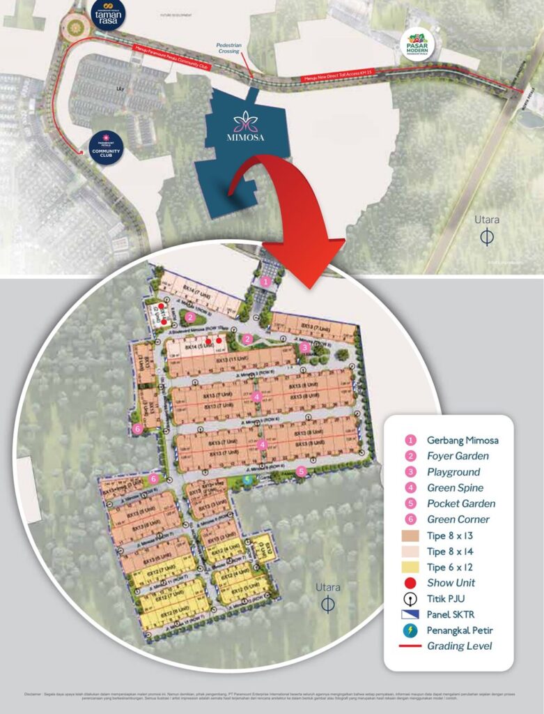 siteplan cluster mimosa